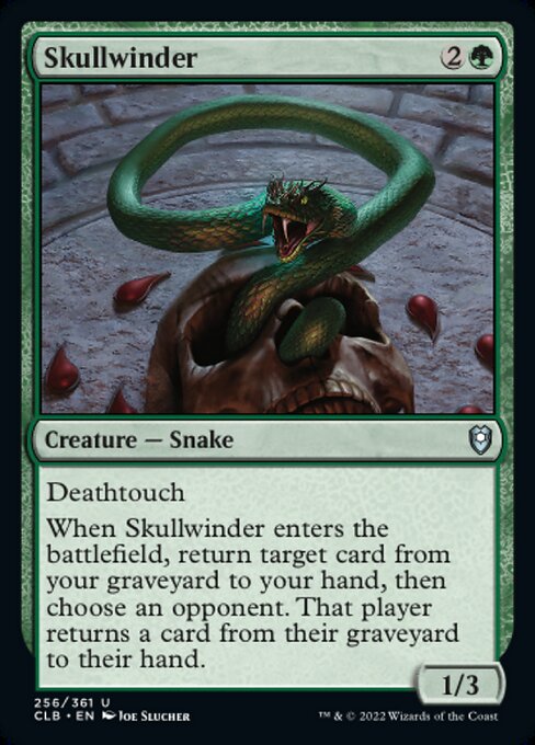 【Foil】【EN】髑髏蛇/Skullwinder [CLB] 緑U No.256