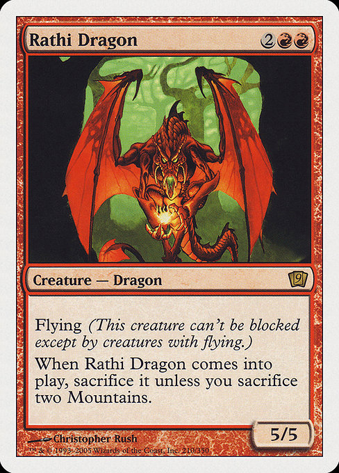 【EN】ラースのドラゴン/Rathi Dragon [9ED] 赤R No.210