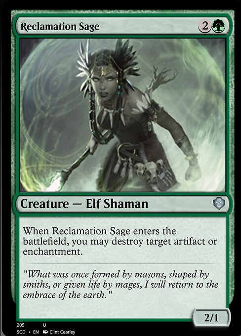 【EN】再利用の賢者/Reclamation Sage [SCD] 緑U No.205