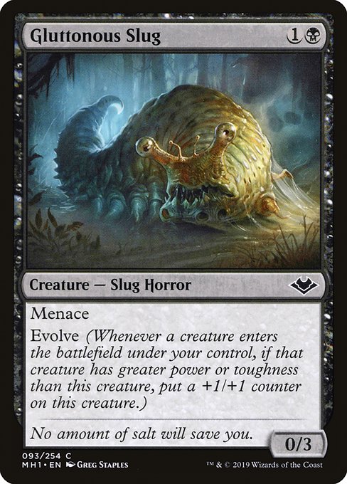 【Foil】【EN】暴食するナメクジ/Gluttonous Slug [MH1] 黒C No.93