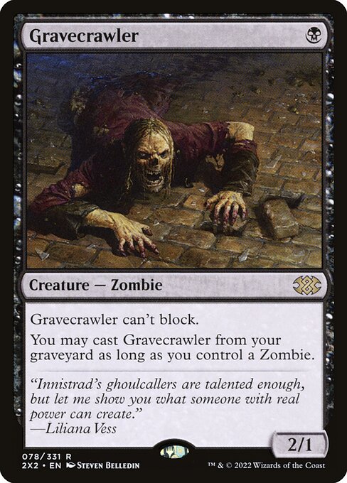 【Foil】【EN】墓所這い/Gravecrawler [2X2] 黒R No.78