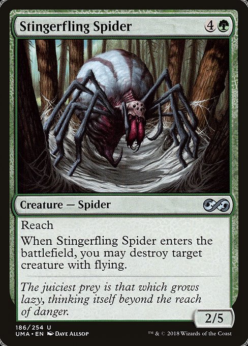 【EN】棘投げの蜘蛛/Stingerfling Spider [UMA] 緑U No.186