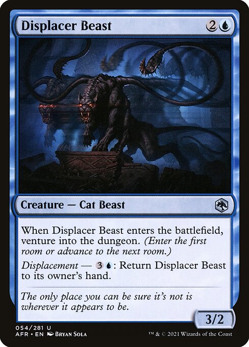 【Foil】【EN】ディスプレイサー・ビースト/Displacer Beast [AFR] 青U No.54