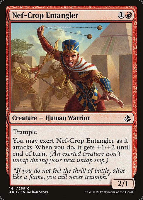 【Foil】【EN】ネフ一門の鉄球戦士/Nef-Crop Entangler [AKH] 赤C No.144