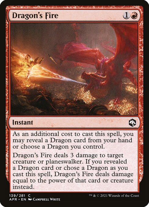 【Foil】【EN】ドラゴンの火/Dragon's Fire [AFR] 赤C No.139