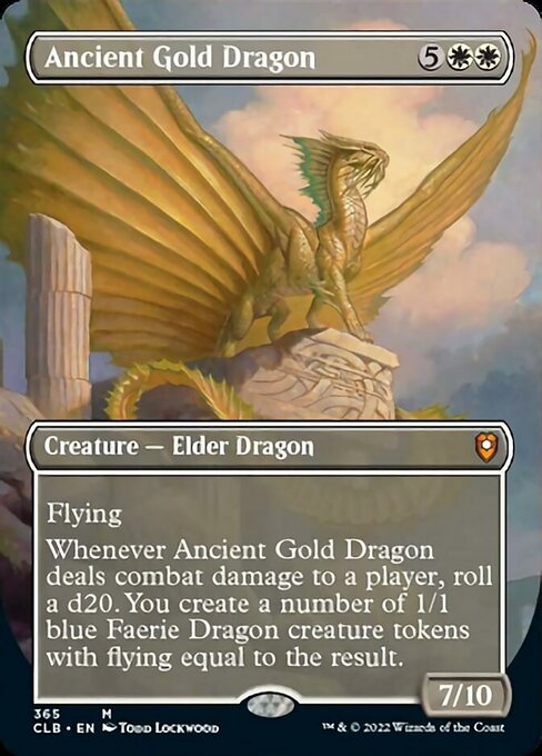 【Foil】【EN】エインシャント・ゴールド・ドラゴン/Ancient Gold Dragon [CLB] 白M No.365