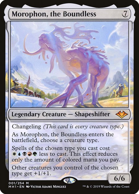 【Foil】【EN】限りないもの、モロフォン/Morophon, the Boundless [MH1] 無M No.1