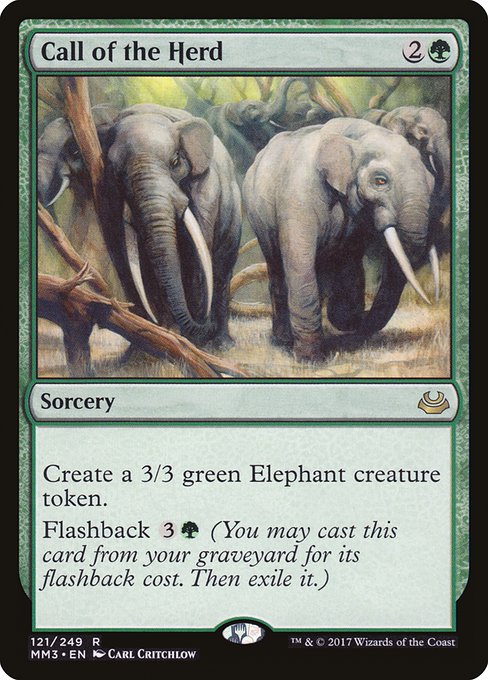【Foil】【EN】獣群の呼び声/Call of the Herd [MM3] 緑R No.121