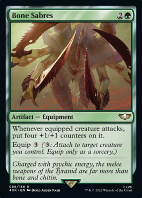 【Foil】【EN】Bone Sabres [40K] 茶R No.88★
