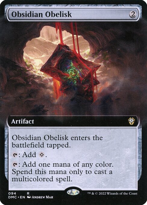 【Foil】【EN】黒曜石のオベリスク/Obsidian Obelisk [DMC] 茶R No.94