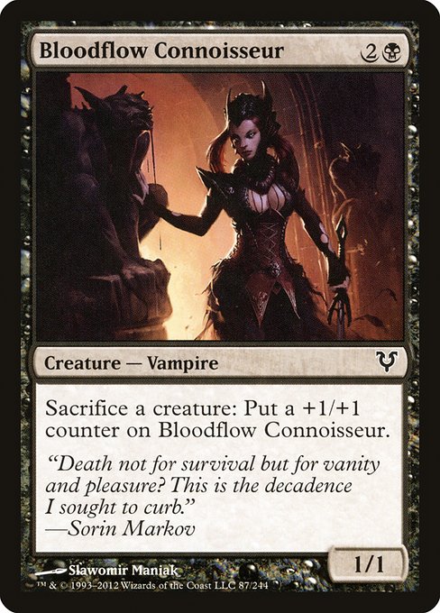 【Foil】【EN】流血の鑑定人/Bloodflow Connoisseur [AVR] 黒C No.87