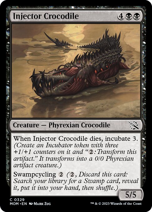 【Foil】【EN】注入クロコダイル/Injector Crocodile [MOM] 黒C No.329