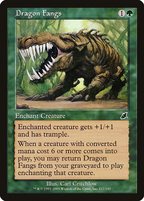 【Foil】【EN】ドラゴンの牙/Dragon Fangs [SCG] 緑C No.117