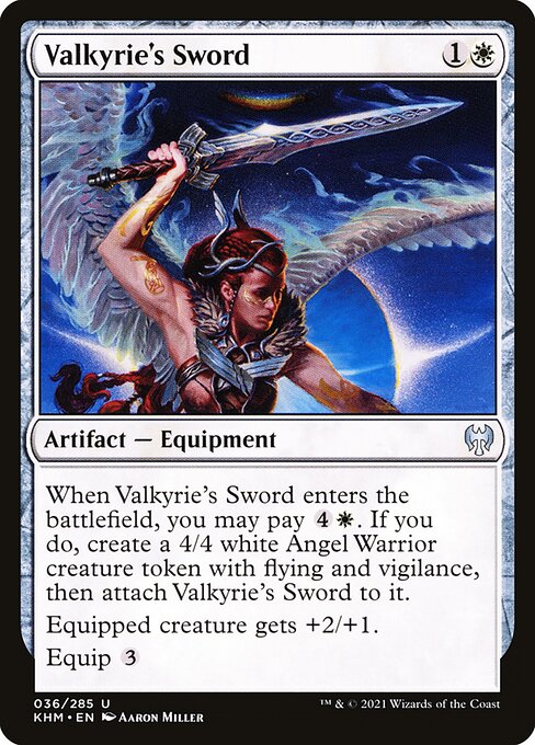 【Foil】【EN】戦乙女の剣/Valkyrie's Sword [KHM] 茶U No.36