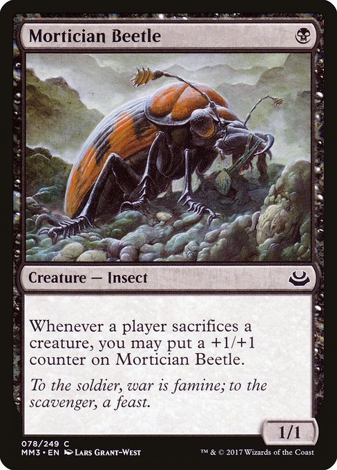 【Foil】【EN】葬儀甲虫/Mortician Beetle [MM3] 黒C No.78