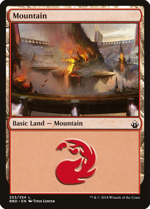 【Foil】【EN】山/Mountain [BBD] 無C No.253