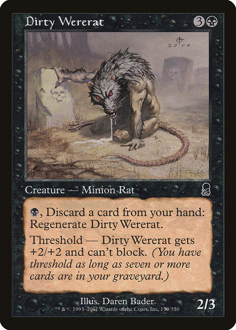 【Foil】【EN】薄汚いネズミ人間/Dirty Wererat [ODY] 黒C No.130