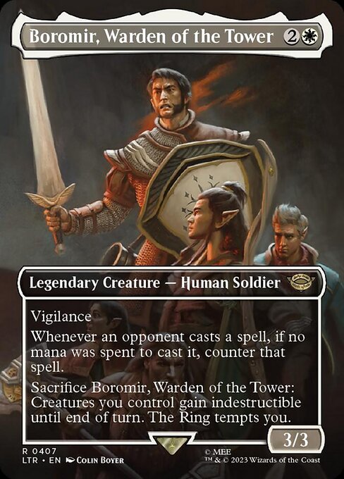 【Foil】【EN】塔の長官、ボロミア/Boromir, Warden of the Tower [LTR] 白R No.407