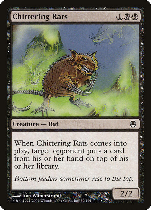 【Foil】【EN】騒がしいネズミ/Chittering Rats [DST] 黒C No.39