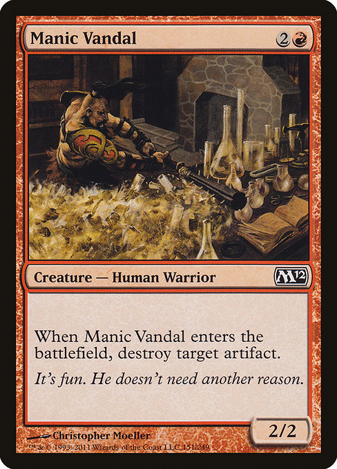 【Foil】【EN】躁の蛮人/Manic Vandal [M12] 赤C No.151