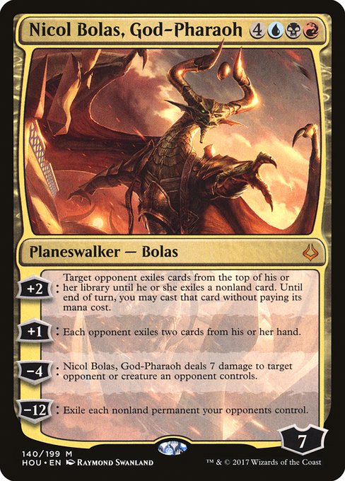 【EN】王神、ニコル・ボーラス/Nicol Bolas, God-Pharaoh [HOU] 金M No.140