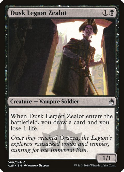 【Foil】【EN】薄暮軍団の盲信者/Dusk Legion Zealot [A25] 黒C No.89