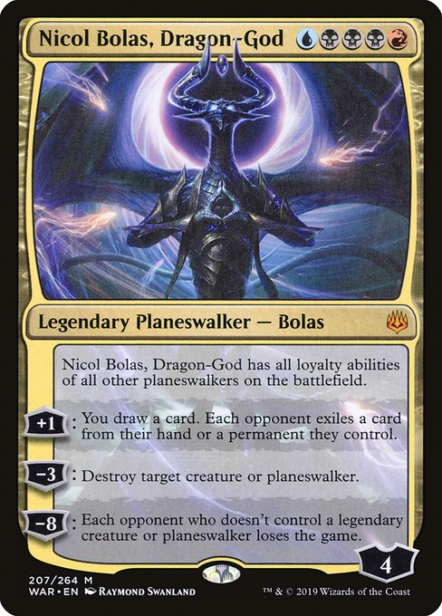 【Foil】【EN】龍神、ニコル・ボーラス/Nicol Bolas, Dragon-God [WAR] 金M No.207