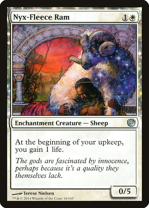 【Foil】【EN】ニクス毛の雄羊/Nyx-Fleece Ram [JOU] 白U No.18