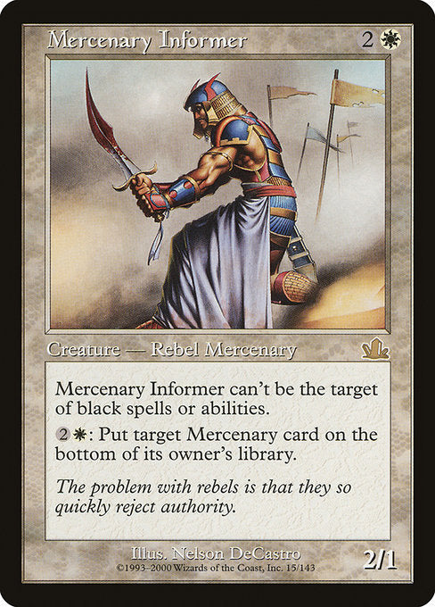 【Foil】【EN】傭兵の密告人/Mercenary Informer [PCY] 白R No.15