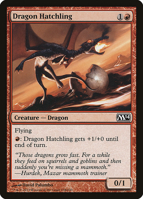 【Foil】【EN】ドラゴンの雛/Dragon Hatchling [M14] 赤C No.138