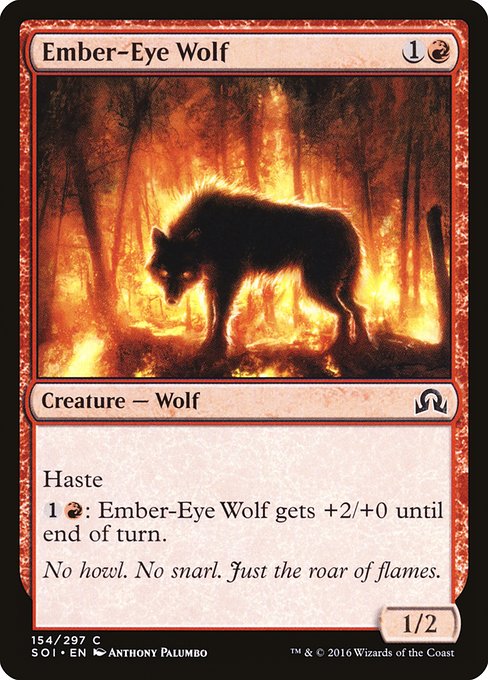 【Foil】【EN】燃えさし眼の狼/Ember-Eye Wolf [SOI] 赤C No.154