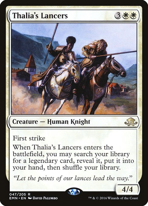 【Foil】【EN】サリアの槍騎兵/Thalia's Lancers [EMN] 白R No.47