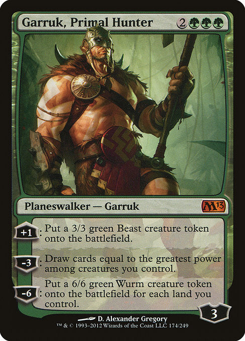 【EN】原初の狩人、ガラク/Garruk, Primal Hunter [M13] 緑M No.174