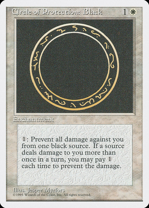 【EN】黒の防御円/Circle of Protection: Black [4ED] 白C No.14