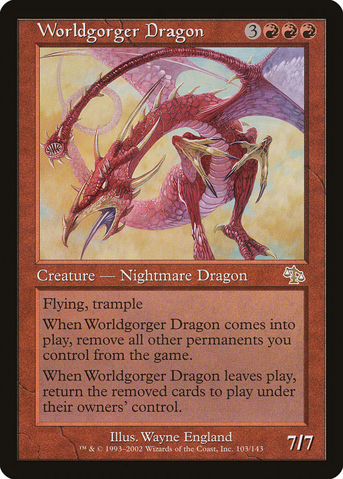 【Foil】【EN】世界喰らいのドラゴン/Worldgorger Dragon [JUD] 赤R No.103