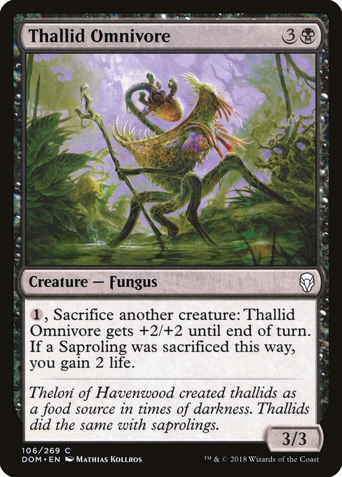 【Foil】【EN】雑食のサリッド/Thallid Omnivore [DOM] 黒C No.106
