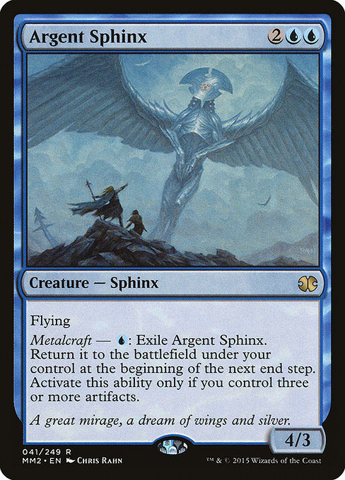 【Foil】【EN】銀白のスフィンクス/Argent Sphinx [MM2] 青R No.41