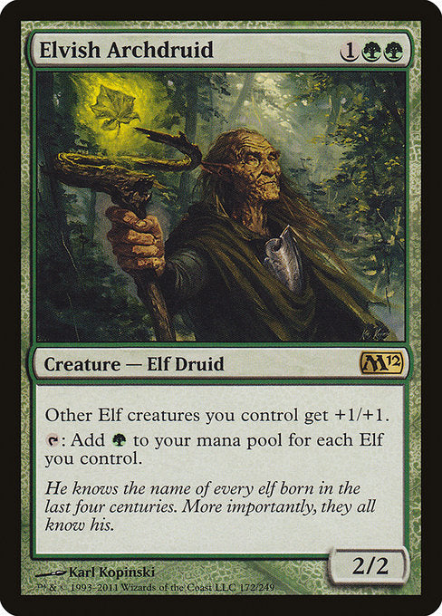 【Foil】【EN】エルフの大ドルイド/Elvish Archdruid [M12] 緑R No.172