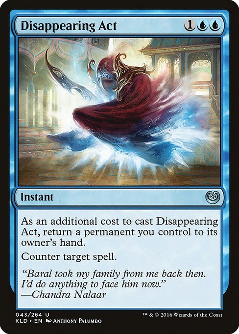 【Foil】【EN】失跡/Disappearing Act [KLD] 青U No.43