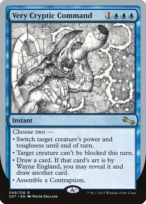 【Foil】【EN】Very Cryptic Command [UST] 青R No.49a