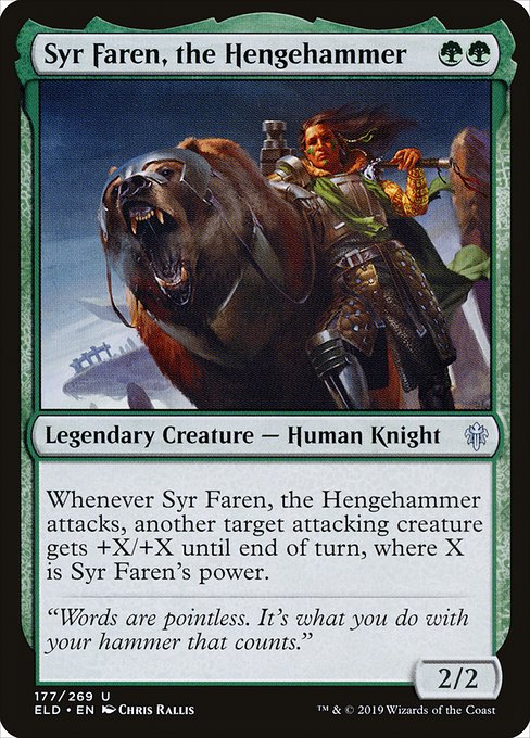 【EN】ヘンジの槌、ファレン卿/Syr Faren, the Hengehammer [ELD] 緑U No.177