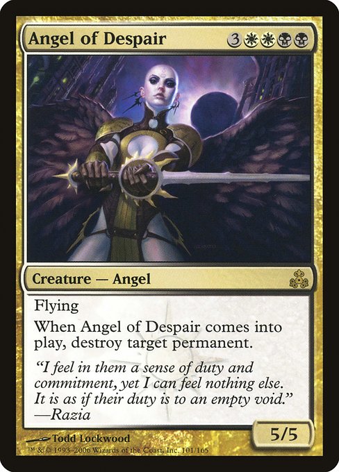 【Foil】【EN】絶望の天使/Angel of Despair [GPT] 金R No.101