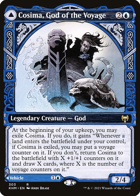 【Foil】【EN】Cosima, God of the Voyage // The Omenkeel [KHM] 混R No.303