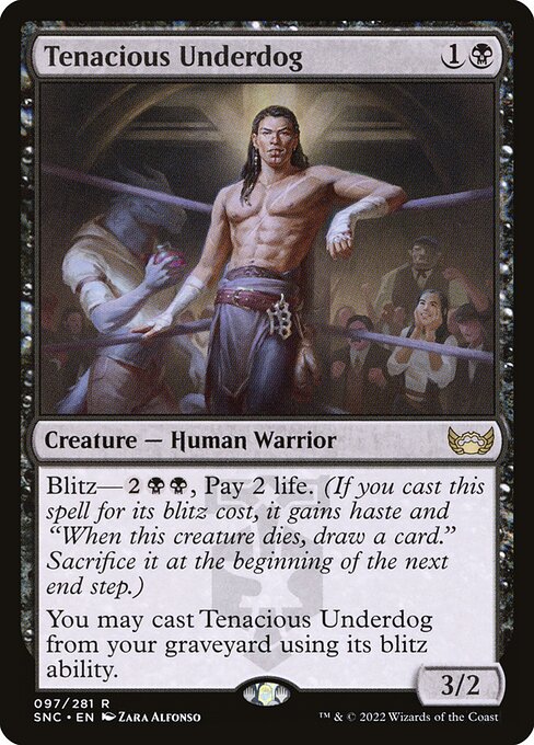 【Foil】【EN】しつこい負け犬/Tenacious Underdog [SNC] 黒R No.97