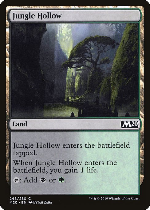 【Foil】【EN】ジャングルのうろ穴/Jungle Hollow [M20] 無C No.248