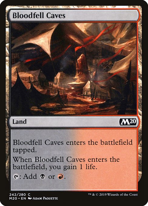 【Foil】【EN】血溜まりの洞窟/Bloodfell Caves [M20] 無C No.242