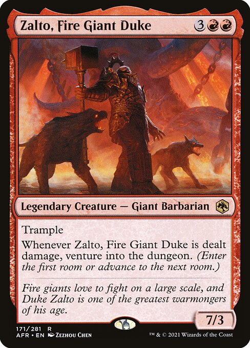 【EN】ファイヤー・ジャイアントの公爵、ザルトー/Zalto, Fire Giant Duke [AFR] 赤R No.171