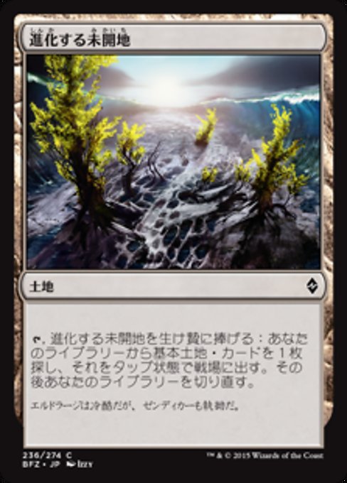 【JP】進化する未開地/Evolving Wilds [BFZ] 無C No.236