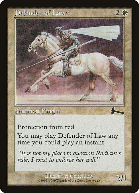【Foil】【EN】法の防衛者/Defender of Law [ULG] 白C No.5