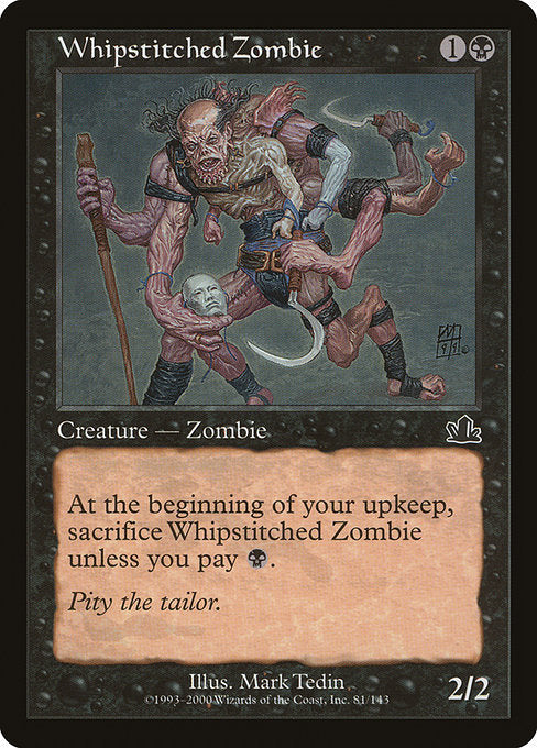 【Foil】【EN】縫い目のゾンビ/Whipstitched Zombie [PCY] 黒C No.81